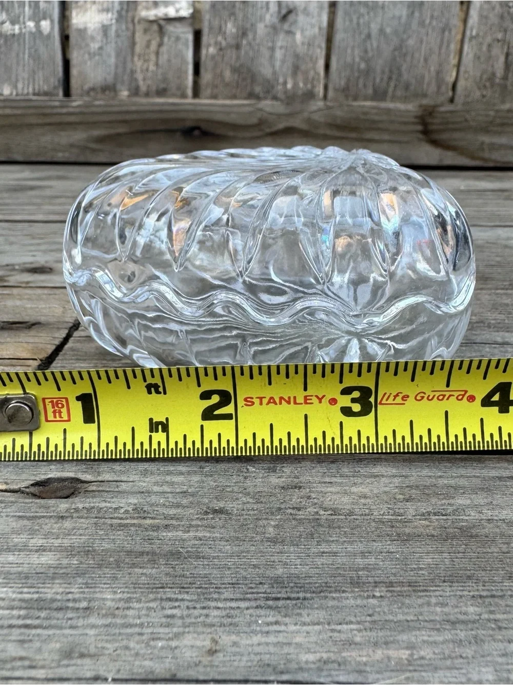 Gorgeous Vintage Heart Crystal Trinket Jewelry Box